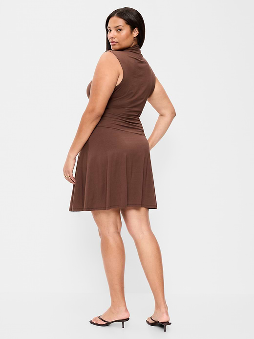 Old Navy Gathered Mock-Neck Drop-Waist Mini Dress — photo 10