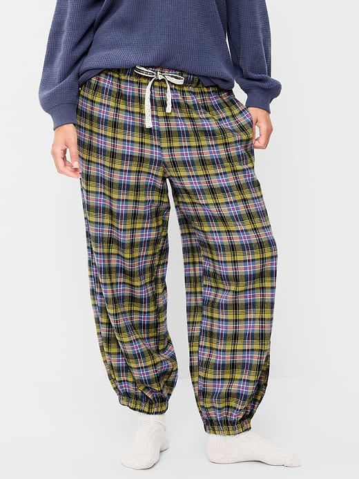 Old Navy Cinched Flannel Balloon Pants — photo 7