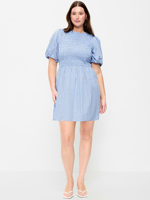 Old Navy Smocked Puff-Sleeve Flare Mini Dress — photo 9
