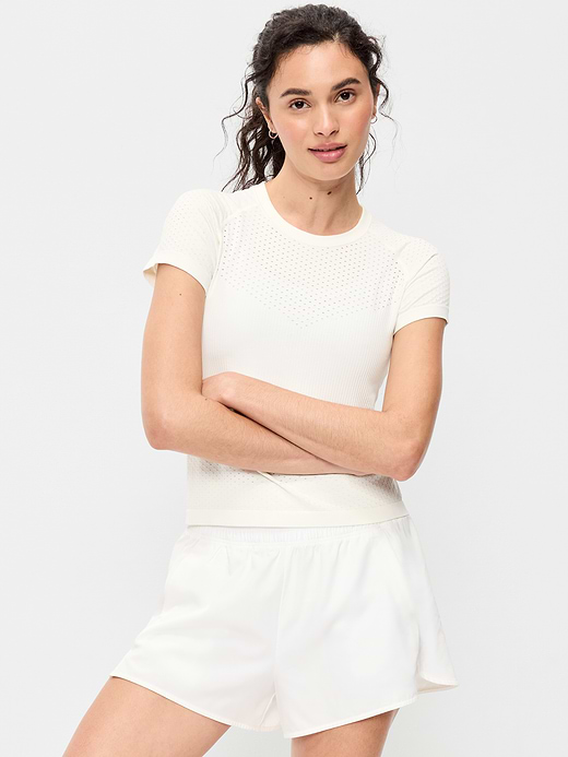 Old Navy Seamless Textured Cropped T-Shirt — photo 1