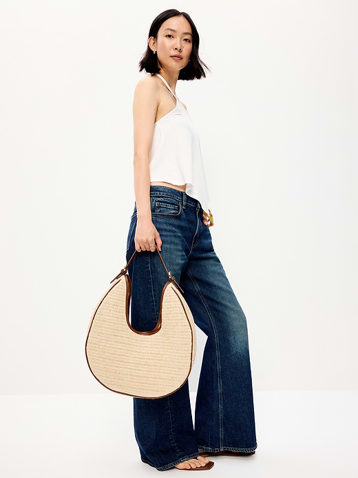 Old Navy Oversized Raffia Hobo Bag — photo 3