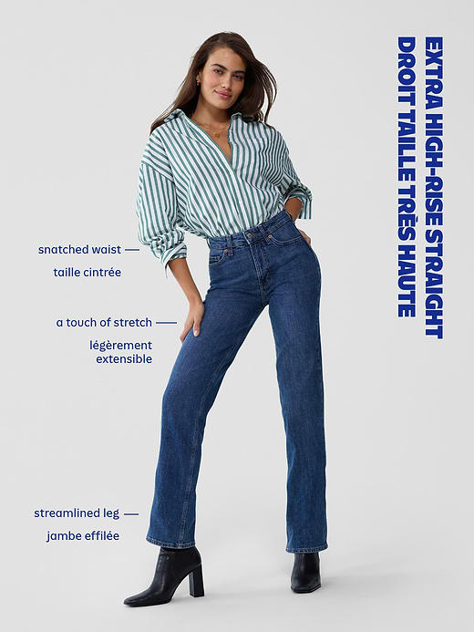 Old Navy Extra High-Waisted Straight Jeans — photo 6