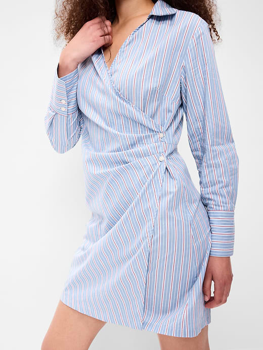 Old Navy Wrap Mini Shirt Dress — photo 6