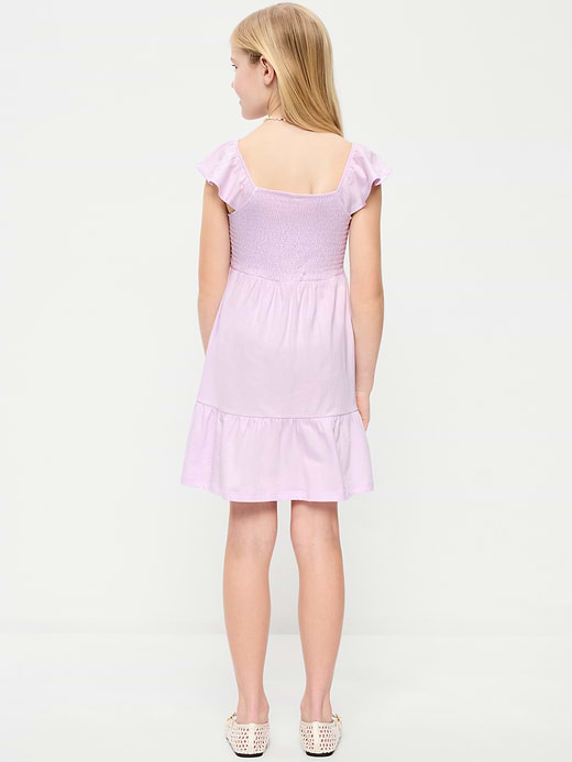 Old Navy Printed Smocked Fit and Flare Dress for Girls — photo 3
