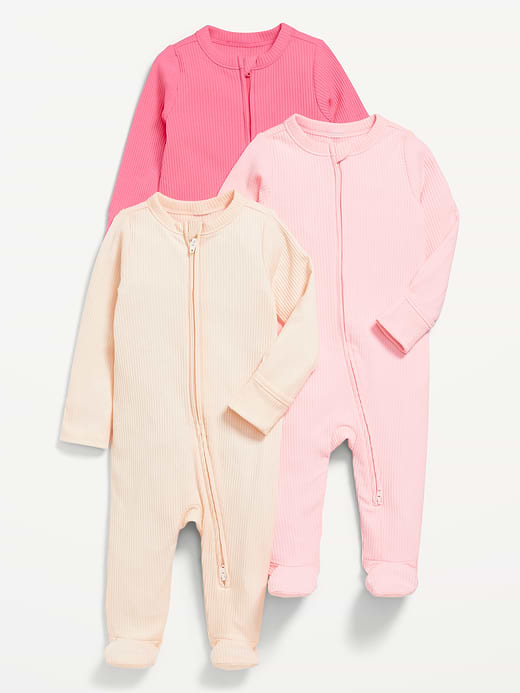 Old Navy 2-Way-Zip Sleep & Play Footed One-Piece 3-Pack for Baby — photo 1