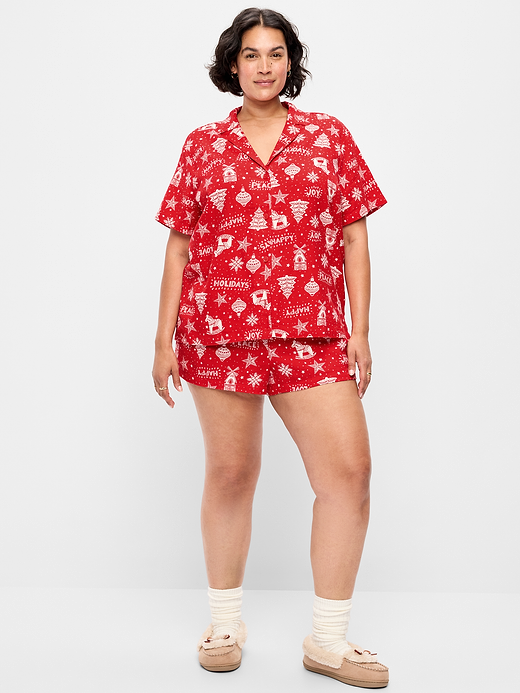Old Navy Flannel Pajama Short Set for Women — photo 7