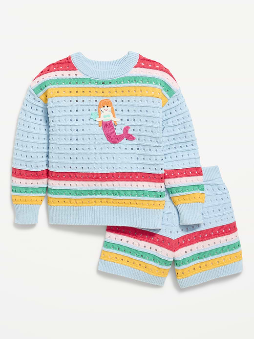 Old Navy Boxy-Fit Sweater and Shorts Set for Toddler Girls