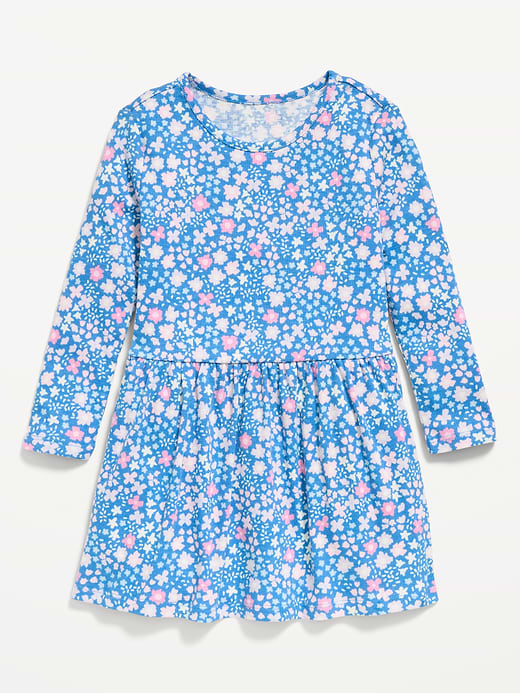 Old Navy Printed Long-Sleeve Drop-Waist Dress for Toddler Girls — photo 1