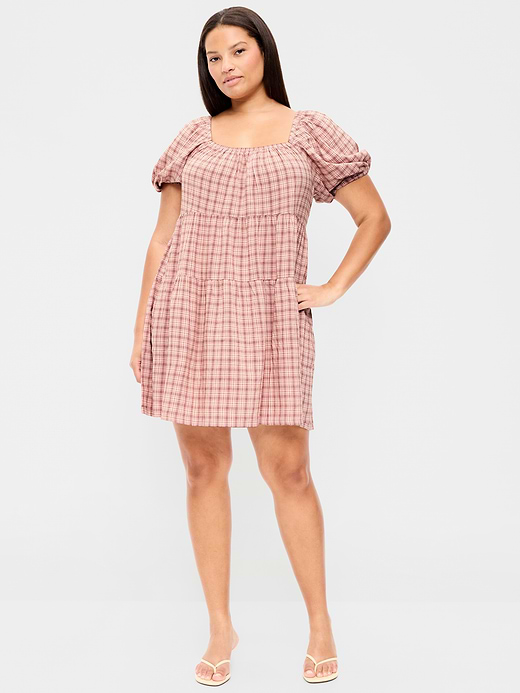 Old Navy Puff-Sleeve Smocked Mini Swing Dress — photo 9