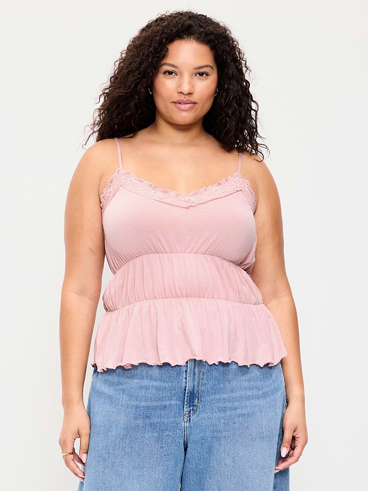 Old Navy Lace-Trim Smocked-Waist Tank Top — photo 8