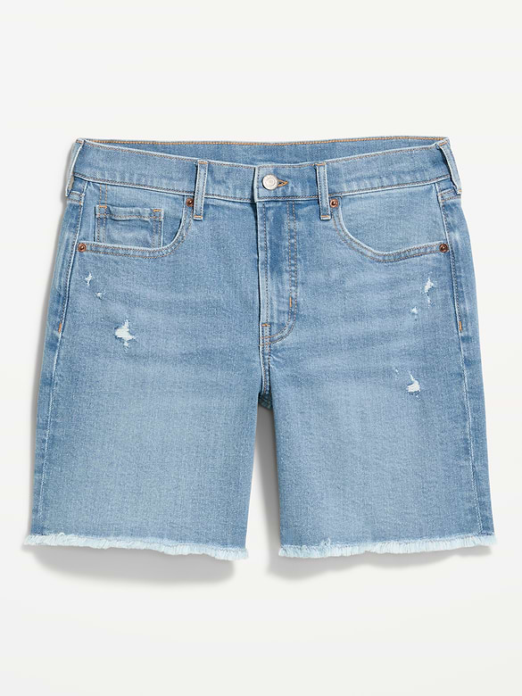Old Navy High-Waisted OG Jean Cut-Off Shorts -- 7-inch inseam — photo 5