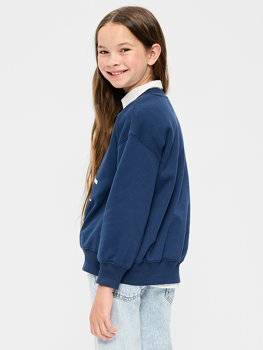 Old Navy College Oversized Graphic Tunic Sweatshirt for Girls — photo 3