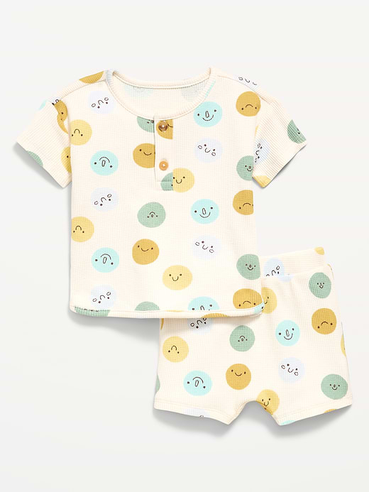 Old Navy Jacquard-Knit Henley Shirt and Shorts Set for Baby