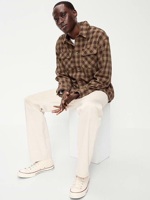Old Navy Long-Sleeve Heavyweight Plaid Flannel Pocket Shirt — photo 4