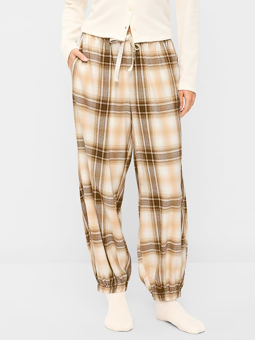 Old Navy Cinched Flannel Balloon Pants — photo 1