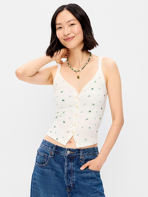 Old Navy Button-Front Cami Tank Top — photo 1