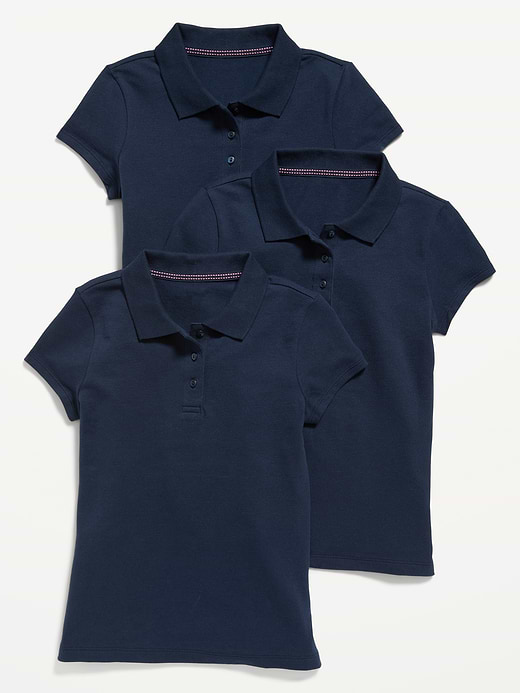 Old Navy Uniform Pique Polo Shirt 3-Pack for Girls — photo 1