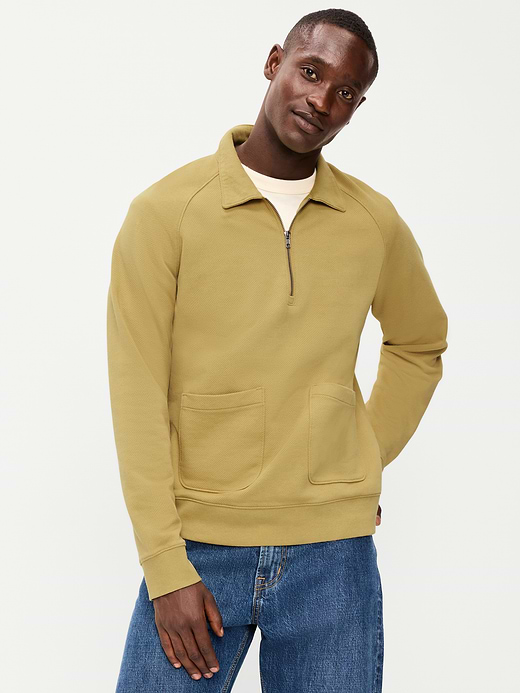 Old Navy Workwear Collared Fleece Chore Pullover — photo 1
