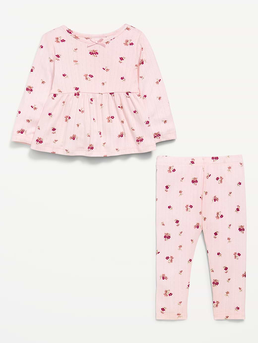 Old Navy Long-Sleeve Pointelle-Knit Top and Pants Set for Baby — photo 3