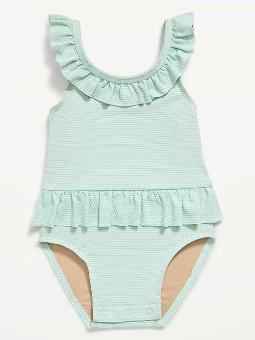 Old Navy Printed Ruffle-Trim One-Piece Swimsuit for Baby