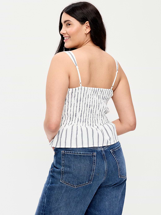 Old Navy Smocked Peplum Tank Top — photo 7