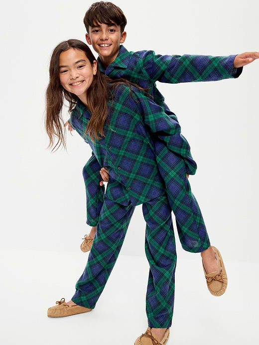Old Navy Gender-Neutral Printed Flannel Pajama Pants Set for Kids — photo 1