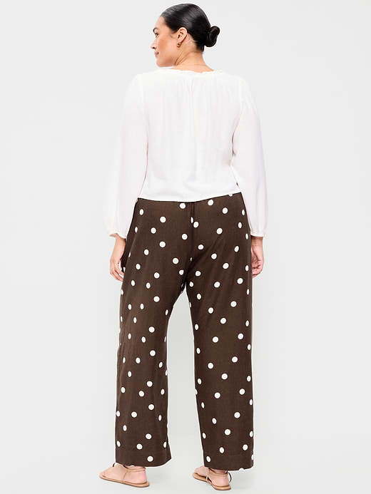 Old Navy High-Waisted Linen-Blend Straight Ankle Pants — photo 9