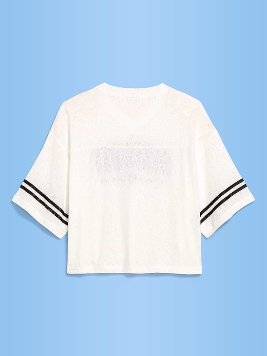 Old Navy FIFA World Cup 26™ France Boxy Lace V-Neck T-Shirt for Women — photo 3