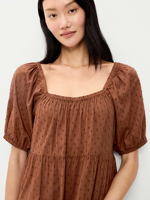 Old Navy Puff-Sleeve Smocked Mini Swing Dress — photo 5