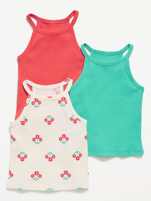 Old Navy Fitted Halter Tank Tops 3-Pack for Toddler Girls