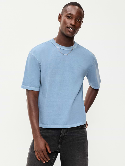 Old Navy Garment-Dyed Heavyweight Cropped T-Shirt — photo 1