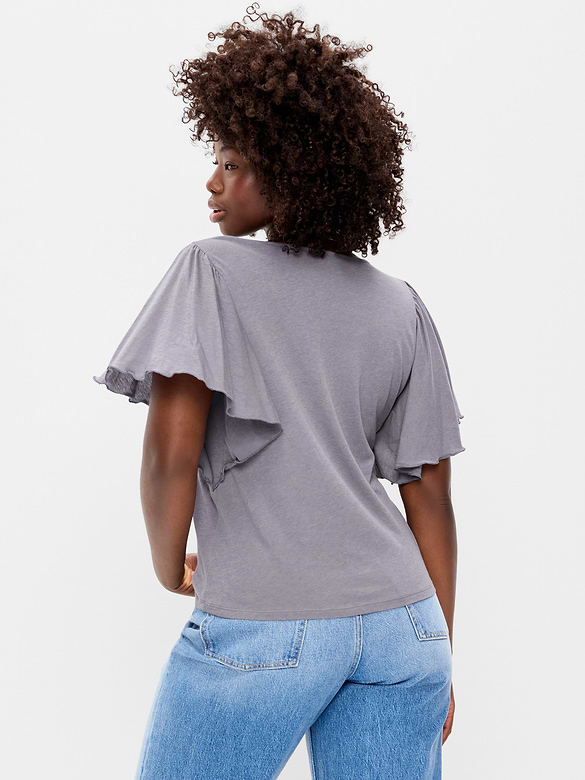 Old Navy V-Neck Flutter Sleeve Top — photo 7