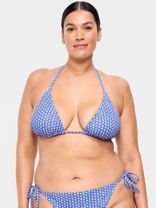 Old Navy Pique Triangle String Bikini Swim Top — photo 8
