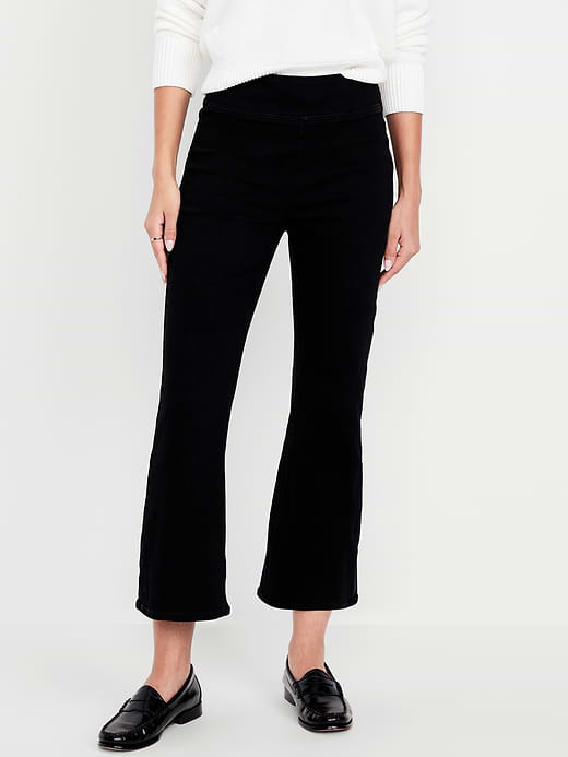 Old Navy High-Waisted Weekender Pull-On Crop Flare Jeans — photo 3