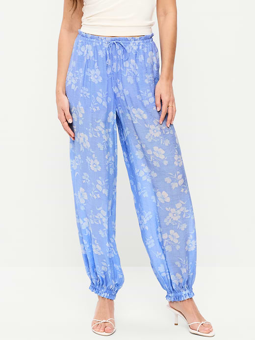 Old Navy High-Waisted Sheer Chiffon Harem Pants — photo 3