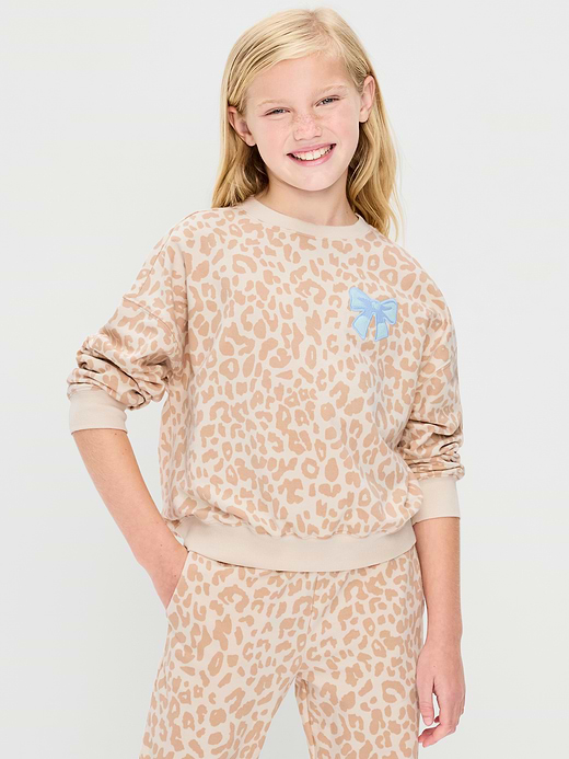 Old Navy Favorite Fleece Oversized Tunic Sweatshirt for Girls — photo 1