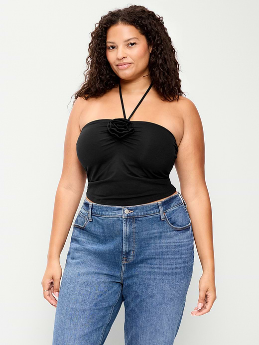 Old Navy Tie-Neck Rosette Tube Top — photo 9