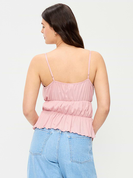 Old Navy Lace-Trim Smocked-Waist Tank Top — photo 7