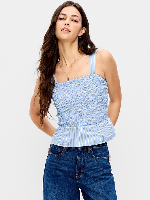 Old Navy Smocked Peplum Tank Top — photo 1