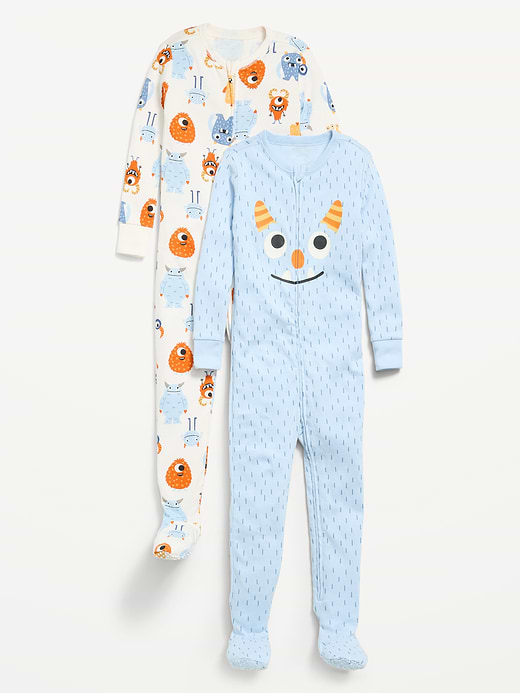 Old Navy Snug-Fit 2-Way-Zip Pajama One-Piece 2-Pack for Toddler & Baby — photo 1