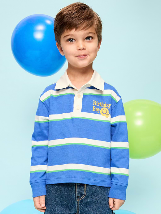 Old Navy Oversized Long-Sleeve Rugby Shirt for Toddler Boys — photo 1