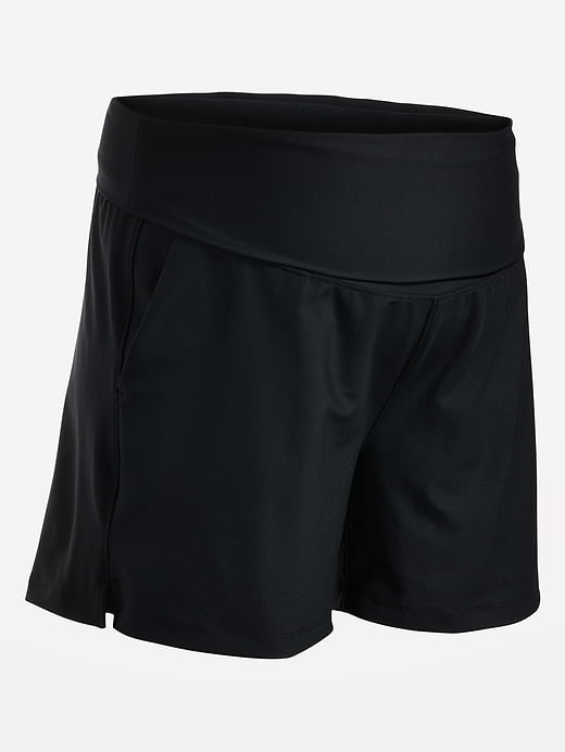 Old Navy Maternity Rollover-Waist PowerSoft Shorts -- 5-inch inseam — photo 5
