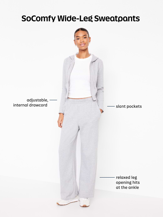 Old Navy High-Waisted SoComfy Wide-Leg Sweatpants — photo 8