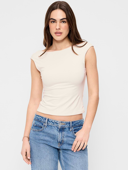 Old Navy Cap-Sleeve Tie-Back Top — photo 1