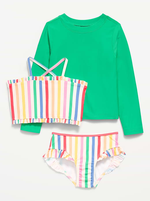 Old Navy Printed Rashguard and Bikini Swim Set for Toddler Girls