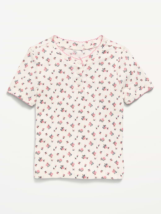 Old Navy Cozy Short-Sleeve Pointelle-Knit Top for Toddler Girls — photo 1