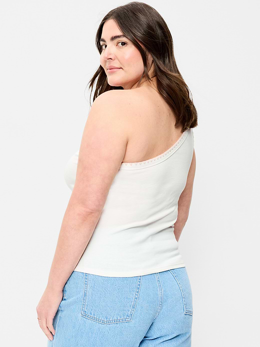 Old Navy Ribbed One-Shoulder Tank Top — photo 6