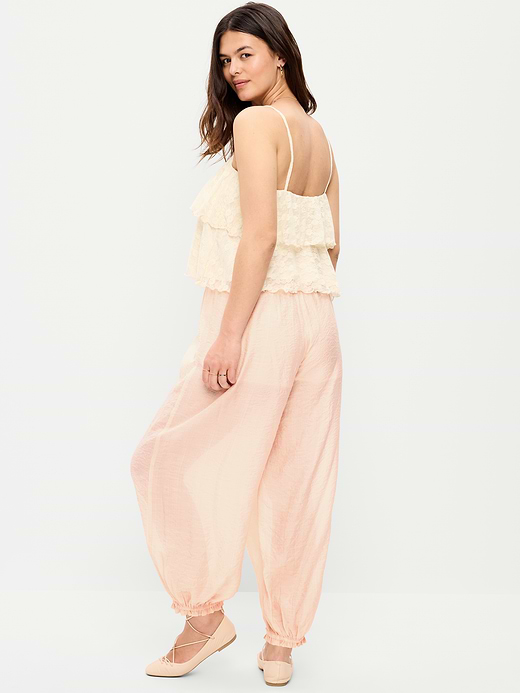 Old Navy High-Waisted Sheer Chiffon Harem Pants — photo 7