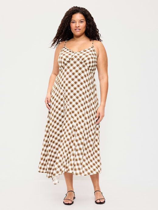 Old Navy Fit & Flare Tie-Back Asymmetrical Midi Dress — photo 9