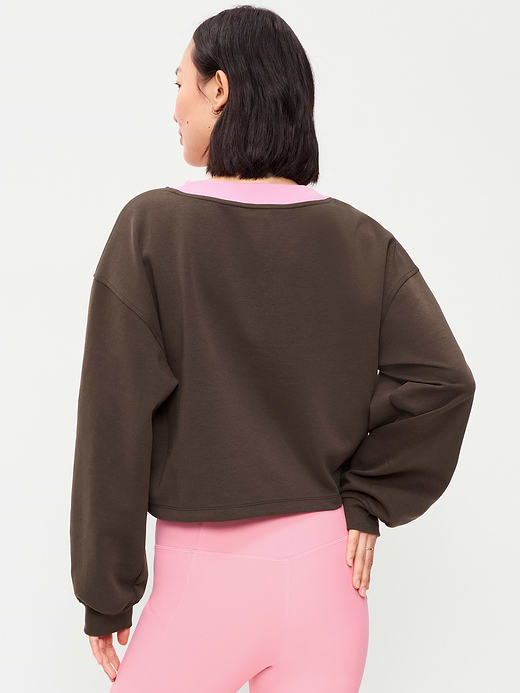 Old Navy Dynamic Fleece Oversized Cropped Sweatshirt — photo 3